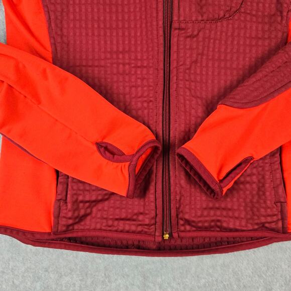 Nike Jacket Womens Size Small Sphere Thermal Burgandy Orange Full Zip - Picture 4 of 16